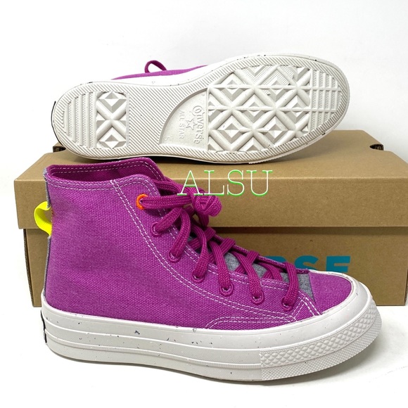 Converse Chuck 70 High Canvas Cactus Flower Sneakers Women's Size 6.5 7 168614C - Picture 2 of 10